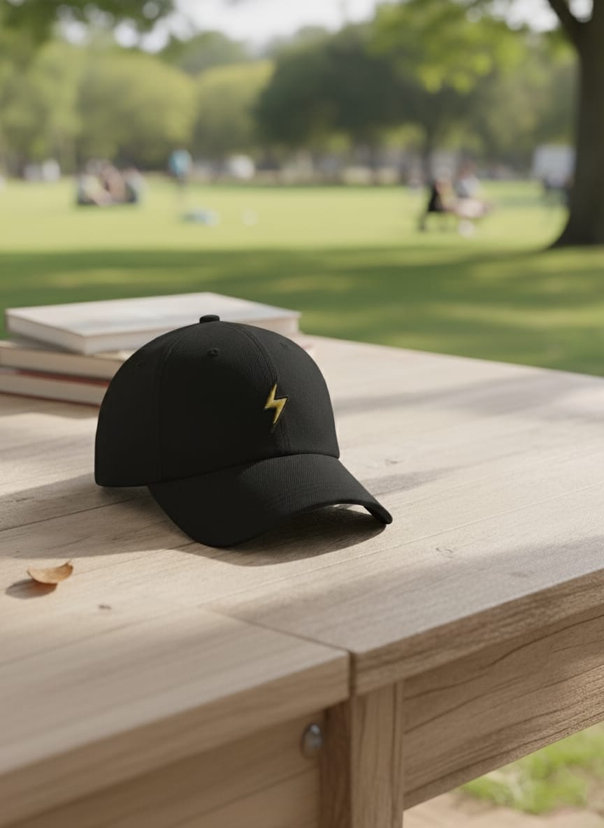 Thunder Bolt - Black Baseball Cap