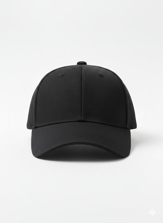 Plain Black Baseball Cap