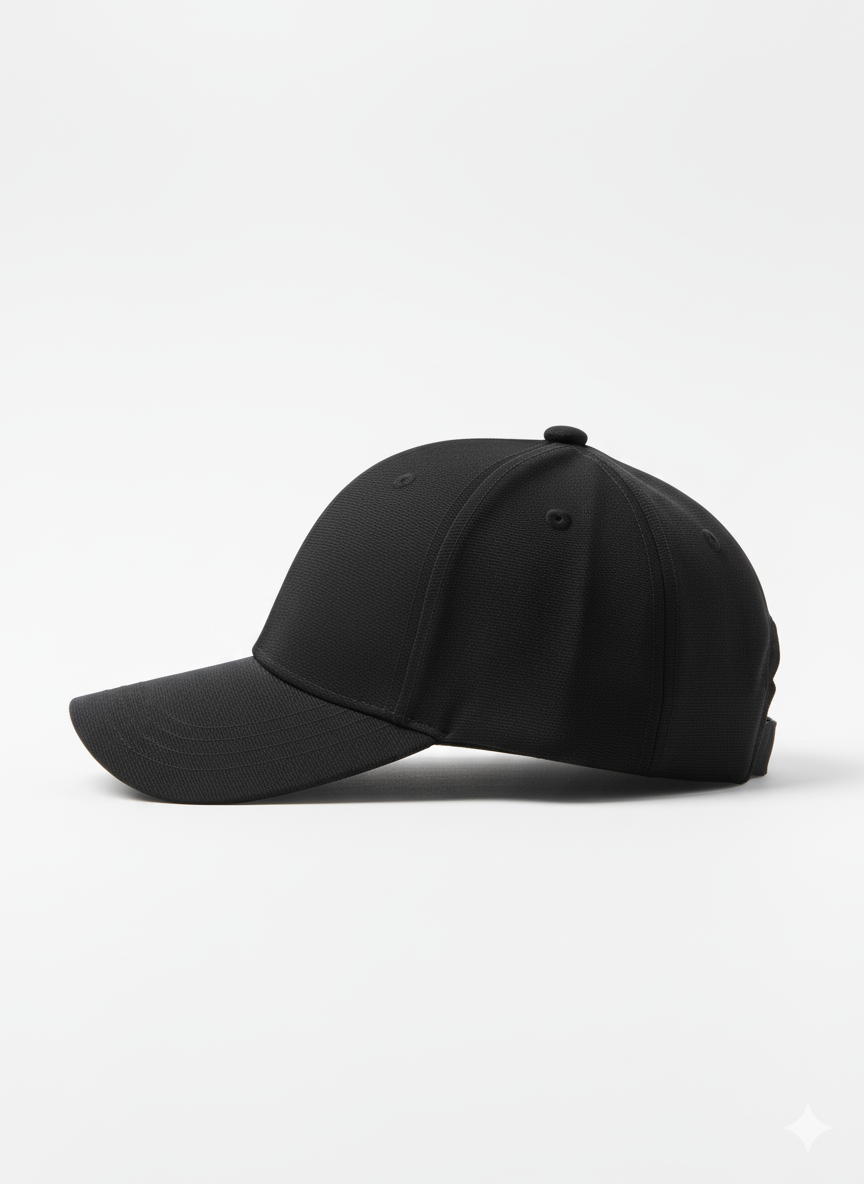 Plain Black Baseball Cap