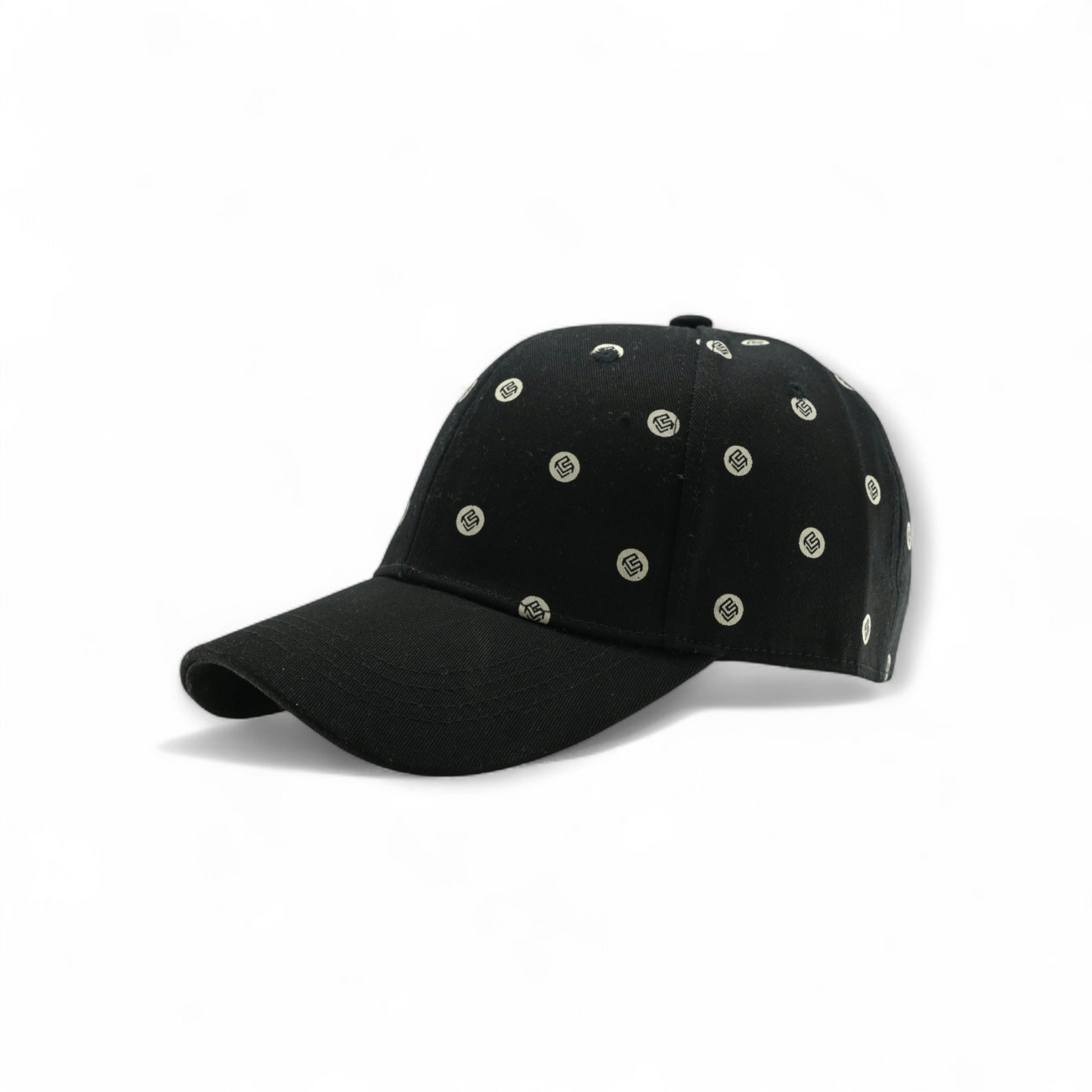 Black - White Dotted Baseball Cap