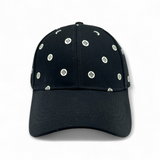 Black - White Dotted Baseball Cap