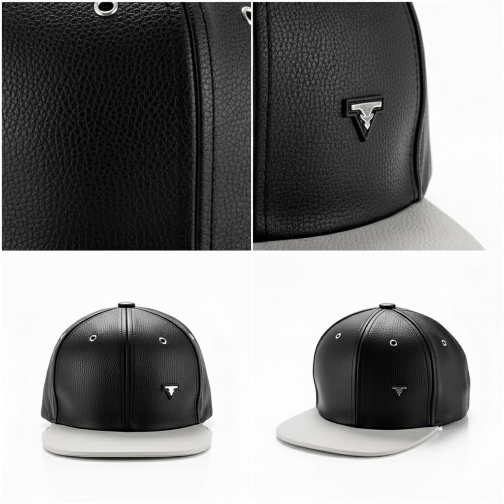 Volt - PU Leather Snapback Cap