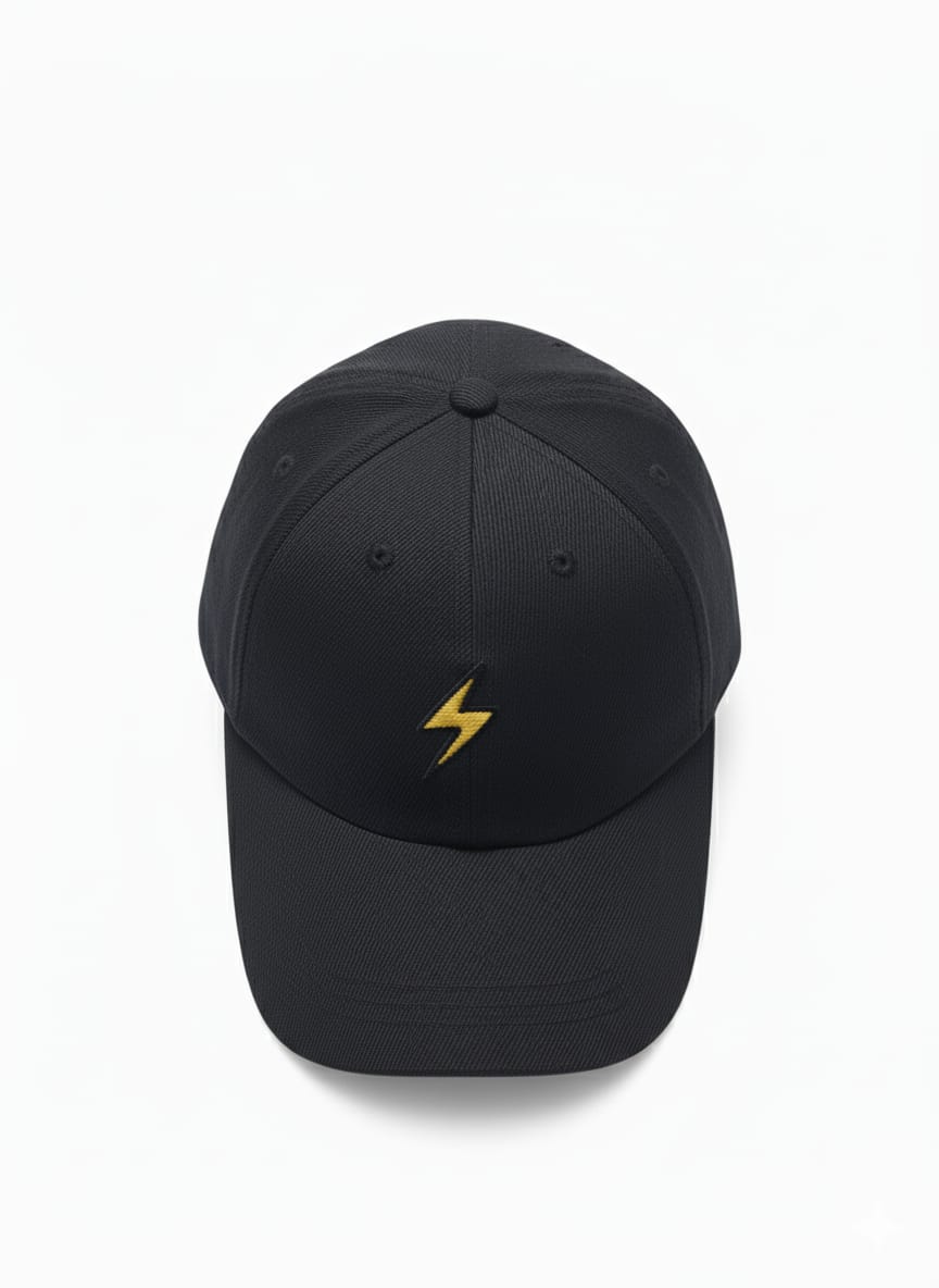 Thunder Bolt - Black Baseball Cap