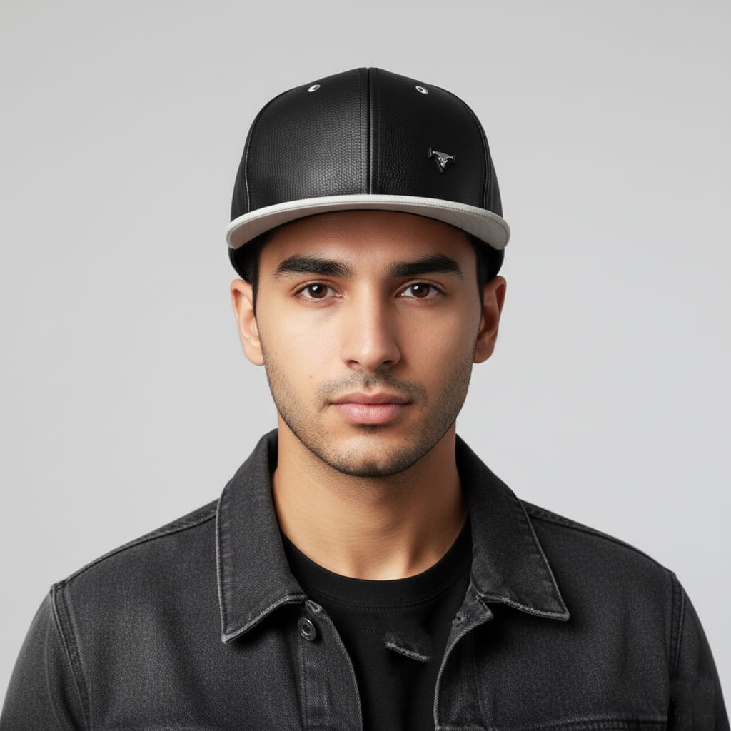 Volt - PU Leather Snapback Cap