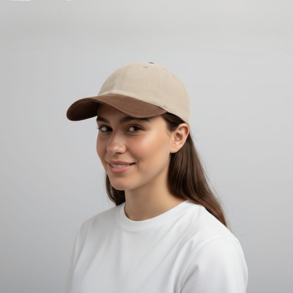 Mocha - Corduroy Two Tone Cap
